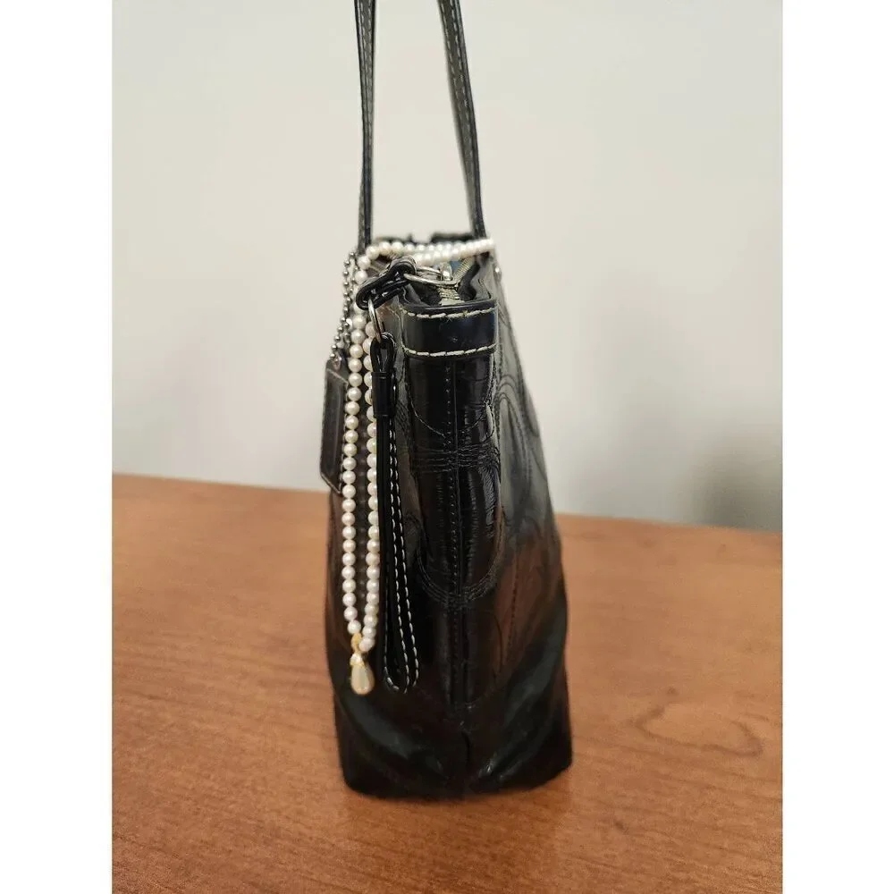 COACH 15142 Purse Black Patent Leather Shoulderbag